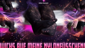 Hot Nylon Fußporn – Wichse auf meine Nylonfüßchen!