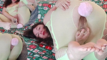 Pussyfucking-Dildo 25 cm mit Analplug und rosa Schwanz in meinem geilen Arsch