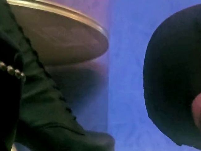 Stina Stone Femdom Spitting Food Crushing Feeding by German Mistress in Leather Gloves Part 1