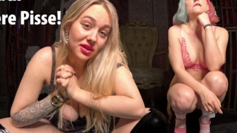 Hardcore Piss! Herrinnen pissen gnadenlos ab in dein Maul!