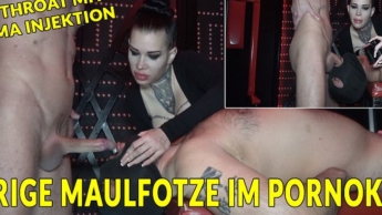 Deepthroat Fotze im Pornokino * Maul auf und Schwanz rein