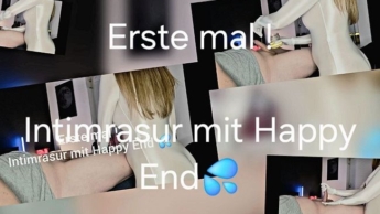 Das erste mal ! Intimrasur mit Handjob zum Happy End !!