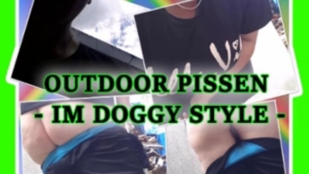 OUTDOOR PISSEN – IM DOGGY STYLE HAMMERGEIL